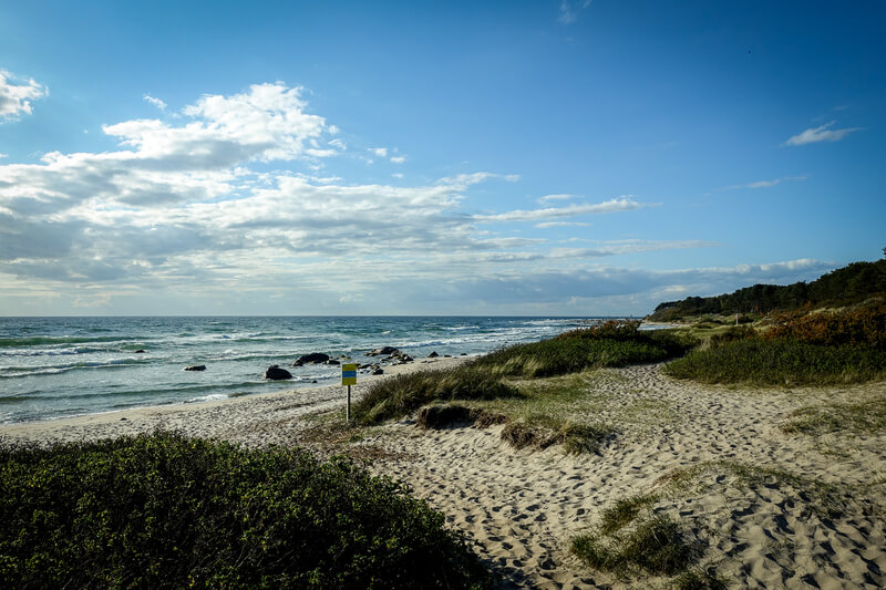 Radreise Bornholm - Strandabschnitt an der Westküste